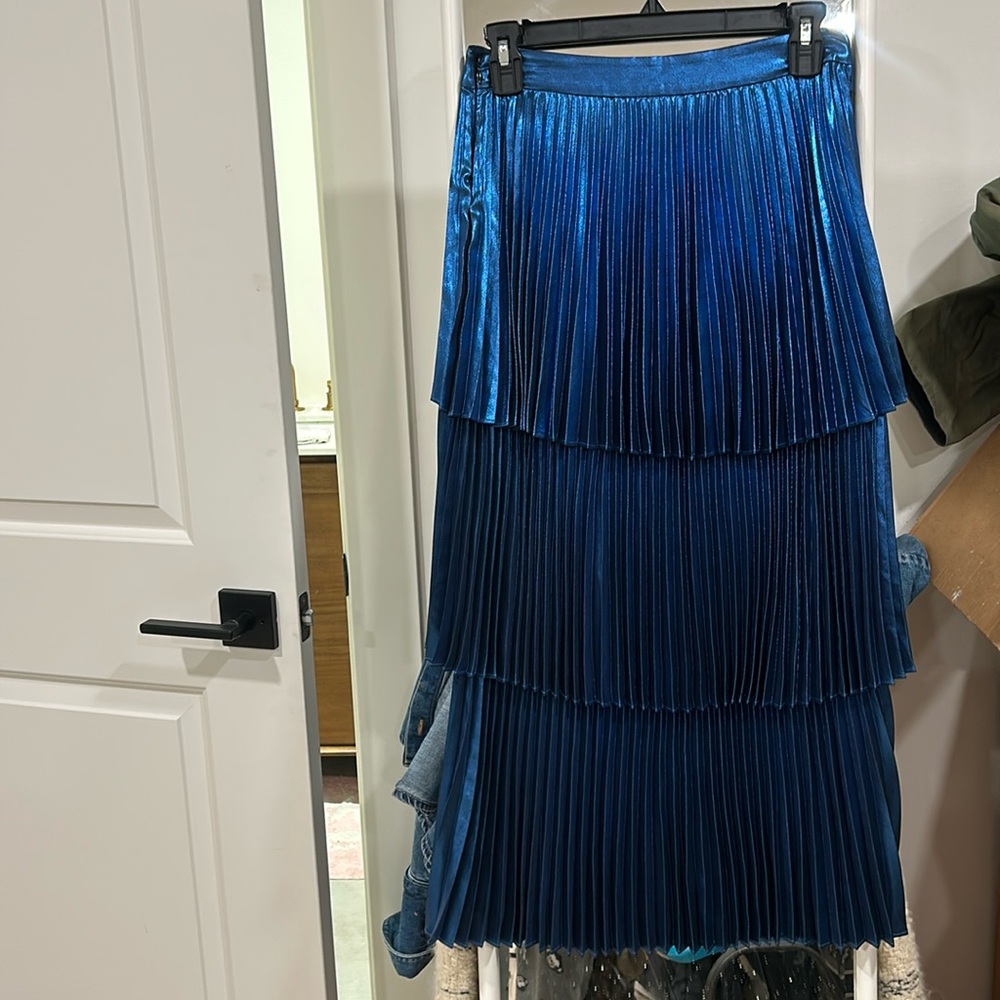 A.L.C blue metallic skirt  only @Barney’s